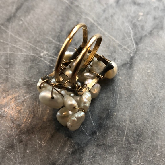 Multi-strand pearl ring - Picture 3 of 8